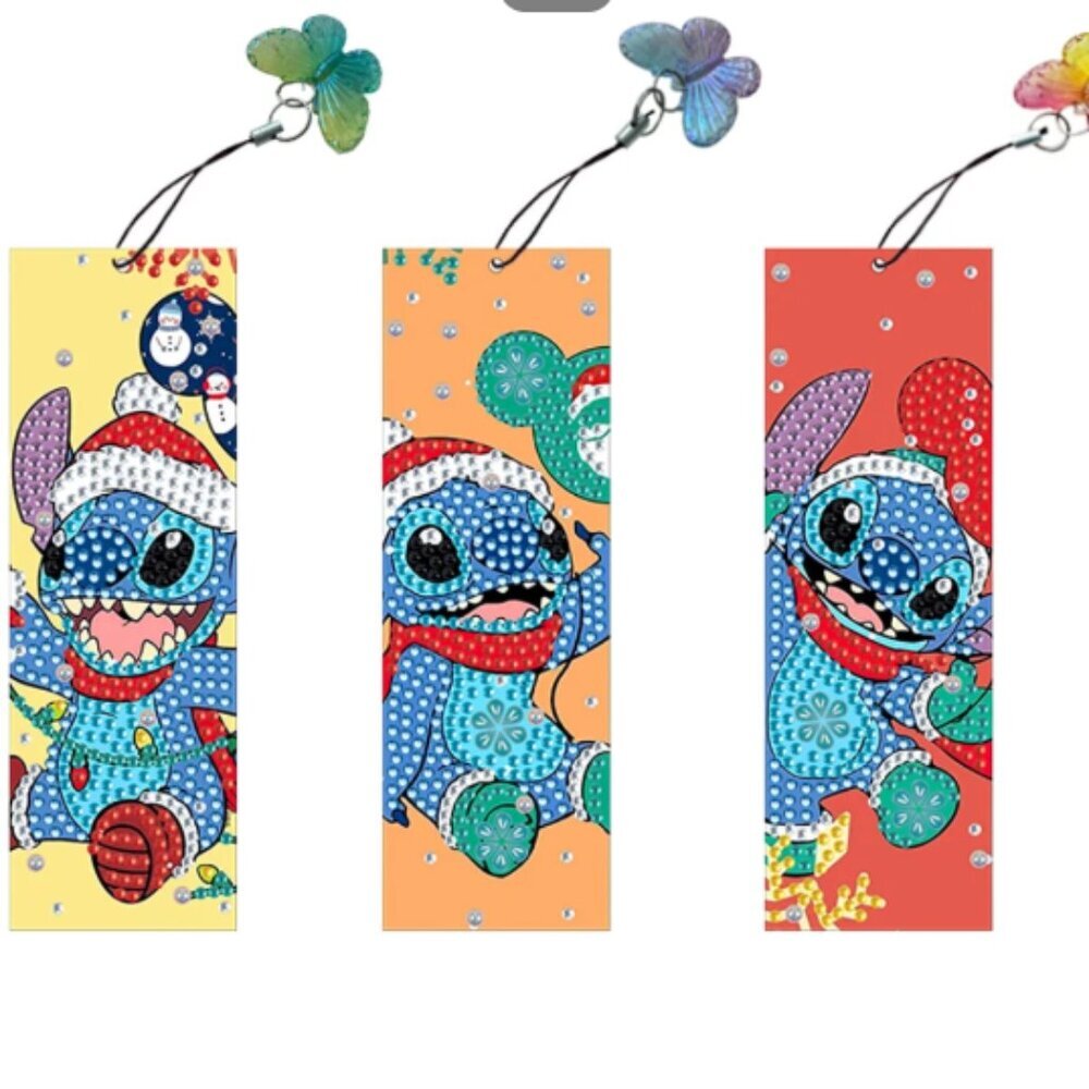 Set of 3 handmade Stitch Children’s Bookmarks-Handmade